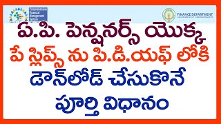 How To Download AP Pensioners Payslips PENSIONERS PAY SLIPS SALARY PARTICULARS DOWNLOAD IN PDFCFMS [upl. by Clements]