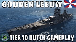 Gouden Leeuw Tier 10 Dutch Cruiser World of Warships Wows Best Replays [upl. by Lennahs]