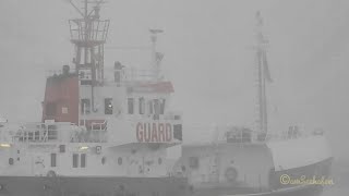 Nebel Windpark Wachschiff fog Guard VSL TONIJN YJTL3 IMO 7505358 BJ 1976 offshore guard ship Emden [upl. by Edwina]