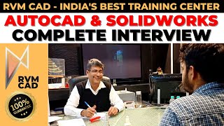 CAD Design Interview  Interview Questions amp Answers  RVM CAD  Job for Engineers amp Diploma Holders [upl. by Ariajay]