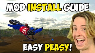 2024  How to EASILY Install MODS for MX Bikes  Find Tracks Bikes amp Gear  Tutorial [upl. by Artiek]