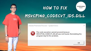 How To Fix Msvcp140codecvtidsdll [upl. by Acus684]