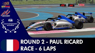 FIA Motorsport Games F4 Championship simulation  R2  Paul Ricard  6 laps  Assetto Corsa [upl. by Durant]