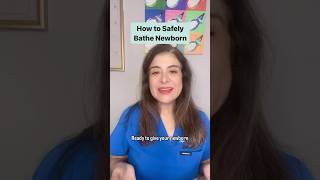 How to safely bathe your newborn baby for the very first time 💕👶 pediatrician babycare [upl. by Alesig]