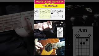 朝日のあたる家  HOUSE OF THE RISING SUN  THE ANIMALS guitartutorial sologuitar acousticgitar [upl. by Emelita]