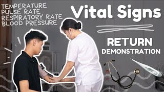 VITAL SIGNS l RETURN DEMONSTRATION Student Nurse [upl. by Balch]