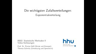 Statistik 2 406 Exponentialverteilung [upl. by Teerprug]