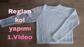 Reglan Kol Yapımı  Reglan Kollu Crop Kazak 1 Video [upl. by Saretta]