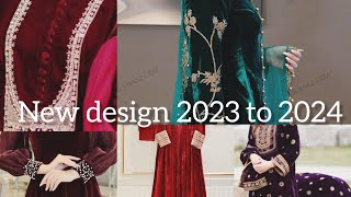 NEW VELVAT DESIGN 2023 TO 2024 l NECK SLEEVES DESIGN l HOW TO STITCHED VELVAT DRESS meetmaria [upl. by Leahcimed835]