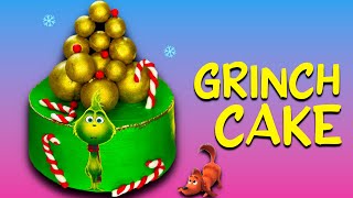 THE GRINCH CAKE 🎄 How to make a cake for Grinch Super Easy ✨ [upl. by Enert]