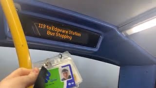 How to enter a London Bus “Tap your ZIP Oyster card”  Bus route 113  VMH2442 LK18 AFY [upl. by Yeltnerb]