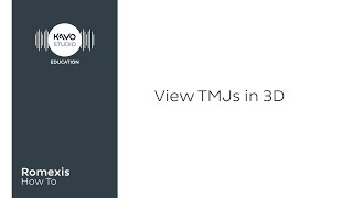 Romexis How To View tmj in cbct [upl. by Ansaev595]