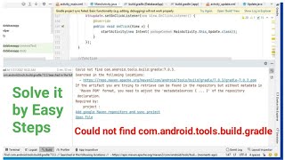 could not find comandroidtoolsbuildgradle in android studio [upl. by Asseral722]