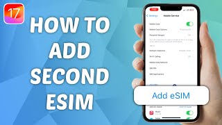 How to Add Second eSIM on iPhone  iOS 17 [upl. by Nadual470]