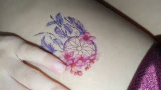 Beautiful flower tattoo  loving tattoo 💖 [upl. by Lilllie]