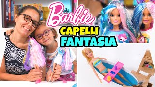 BARBIE CAPELLI FANTASIA Unicorno 🦄 e Sirena 🧜‍♀️ con Vasca Relax [upl. by Lovmilla941]