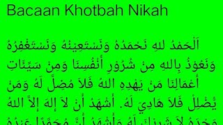 Teks dan Nada Khutbah Nikah  Cara Membaca Khutbah Nikah [upl. by Hoj]