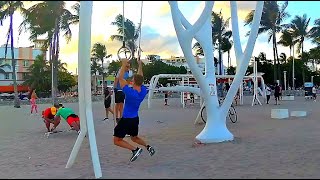 Miami Beach  MUSCLE BEACH  Lummus Park [upl. by Antonetta]