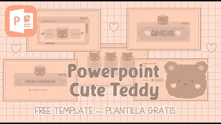 Diapositiva 7 Cute Teddy bear Aesthetic  Thalia Art [upl. by Puff]