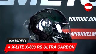 XLite X803 RS Ultra Carbon Stoner Superhero Nuance FullFace Helmet  ChampionHelmetscom [upl. by Anawat986]