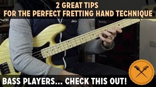 2 Great Tips For The Perfect Fretting Hand Technique  Scotts Bass Lessons [upl. by Nolrak]