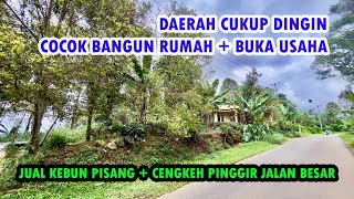 Jual Tanah Kebun Cengkeh  Pisang Pinggir Jalan Besar Daerah Udara Dingin Luas 342 m2 SHM Rp 165 Jt [upl. by Demeter]