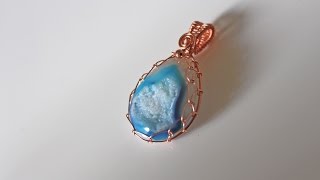 Netting Around a Cabochon With Bail Tutorial [upl. by Lizzy641]