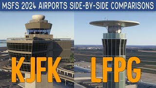 Flight Simulator 2024 vs 2020 SidebySide Comparison JFK amp LFPG Airports [upl. by Yakcm]