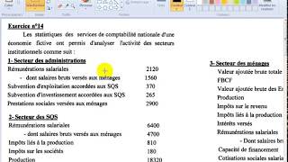 Comptabilité nationale S5 éco partie 14 quotExercice quot [upl. by Lumbard]