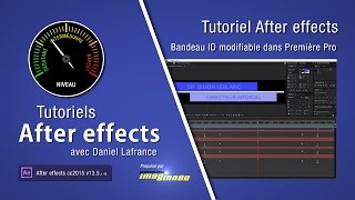 Tutoriels After effects en français  Bandeau ID modifiable dans Premiere Pro [upl. by Abdella]