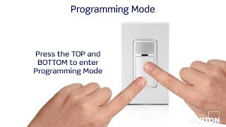 How to program the settings on the Leviton Decora Motion Sensor light switch [upl. by Srevart]