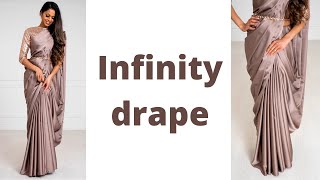 Infinity Drape  How to wear Saree for Beginners  Easy Saree Draping Tutorial [upl. by Atikan]