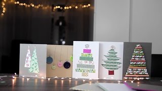 DIY Zelf kerstkaarten maken Budget  Makkelijk  Inspiratie  Pinterest [upl. by Renfred311]