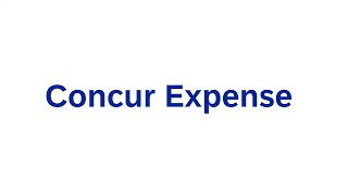 Concur Expense Demonstration [upl. by Gereld149]