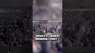 ❄️🌍Worlds Largest Snowball Fight Record Attempt in Saskatoon Canada🇨🇦 [upl. by Tavy]