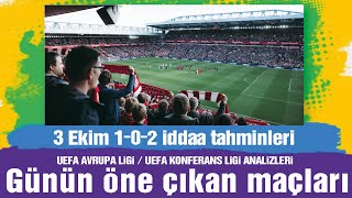 3 Ekim 2024 iddaa tahminleri  UEFA MAÇLARI [upl. by Durrett]