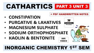 Cathartic  Sodium Orthophosphate  Magnesium Sulphate  Part 3 Unit 3  Inorganic Chemistry [upl. by Lloyd]