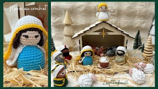 Comment faire MARIE CRECHE DE NOEL au CROCHET crochet tutocrochet noel [upl. by Whelan]