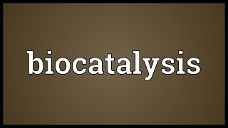 Biocatalysis Meaning [upl. by Nelda429]