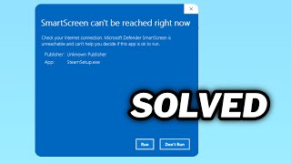 FIXED quotWindows SmartScreen can’t be reached right nowquot [upl. by Denney]