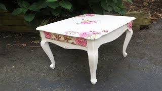 How to Decoupage Furniture with Napkins a Table [upl. by Batory]