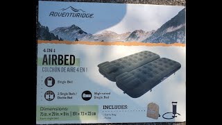 Adventuridge 4in1 double Airbed with Pump Review [upl. by Teplica163]