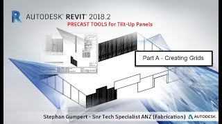 Part A  Revit Precast Concrete  TiltUp Panels  Grids [upl. by Allegna]