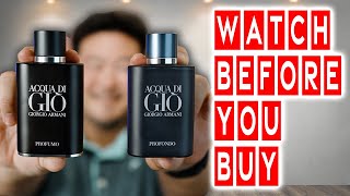 Armani Acqua Di Gio Profondo VS Profumo Review [upl. by Elocyn]