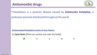 Antiamoebic Drugs [upl. by Erminia]