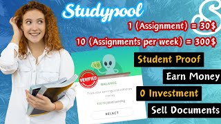 Studypool Earn Money 2024  Earn 300 Payout Without Investment  Studypool Se Paise Kaise Kamaye [upl. by Dorothee106]