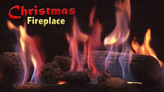 Christmas Fireplace w Music • 2 hours [upl. by Jaddan]