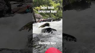 Super Kevin paddles Corkscrew Rapid on the Chattooga River [upl. by Eisej]