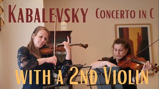 Kabalevsky  Violin Concerto in C 2nd violin accompaniment [upl. by Oirad426]