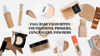 FALL FAVOURITES BEST FOUNDATIONS SKIN TINTS CONCEALERS POWDERS and PRIMERS FOR DRY SKIN [upl. by Eneroc520]